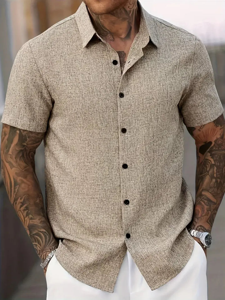 Michael Linen Short Sleeve Shirt for Men