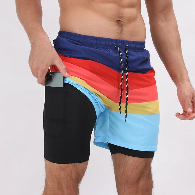 Men's Quick-Drying Swim Shorts with Lining