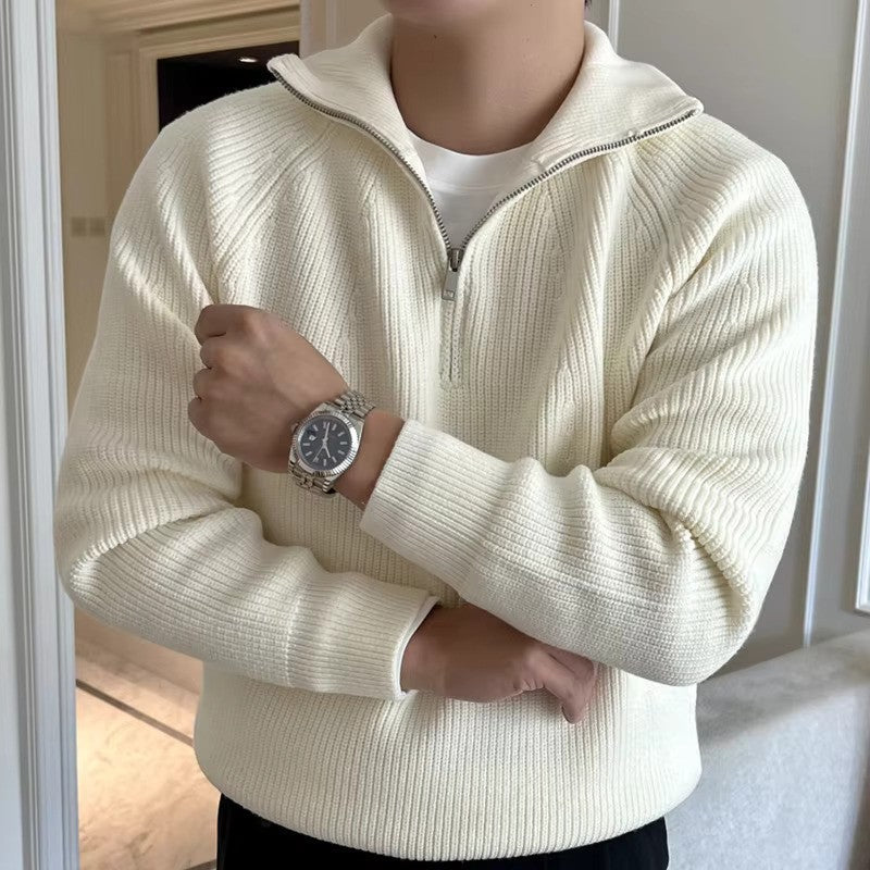 Leo | Men's Quarter-Zip Cotton Sweater