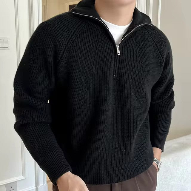 Leo | Men's Quarter-Zip Cotton Sweater