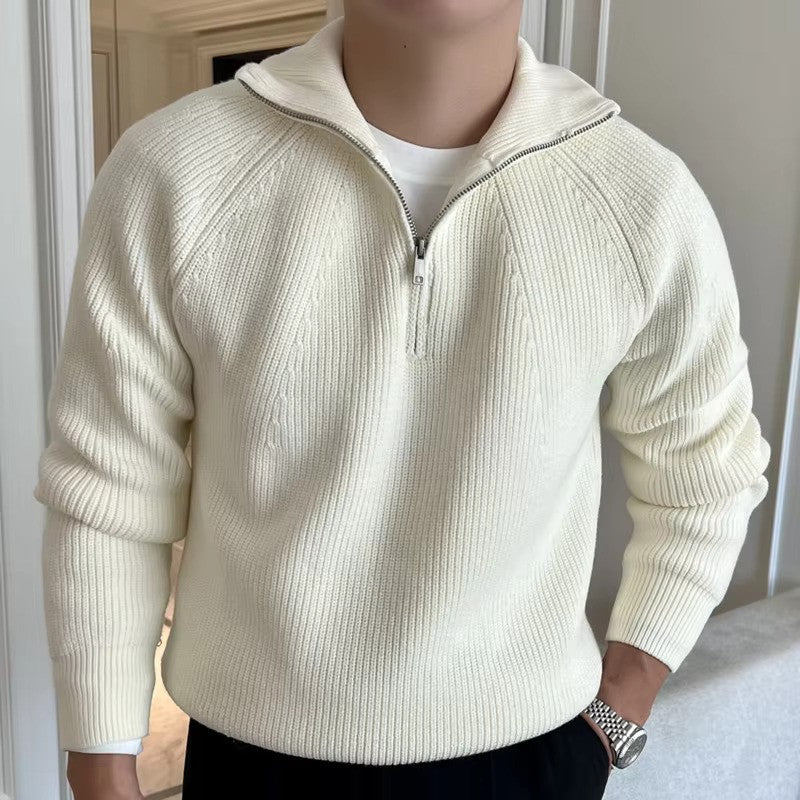 Leo | Men's Quarter-Zip Cotton Sweater