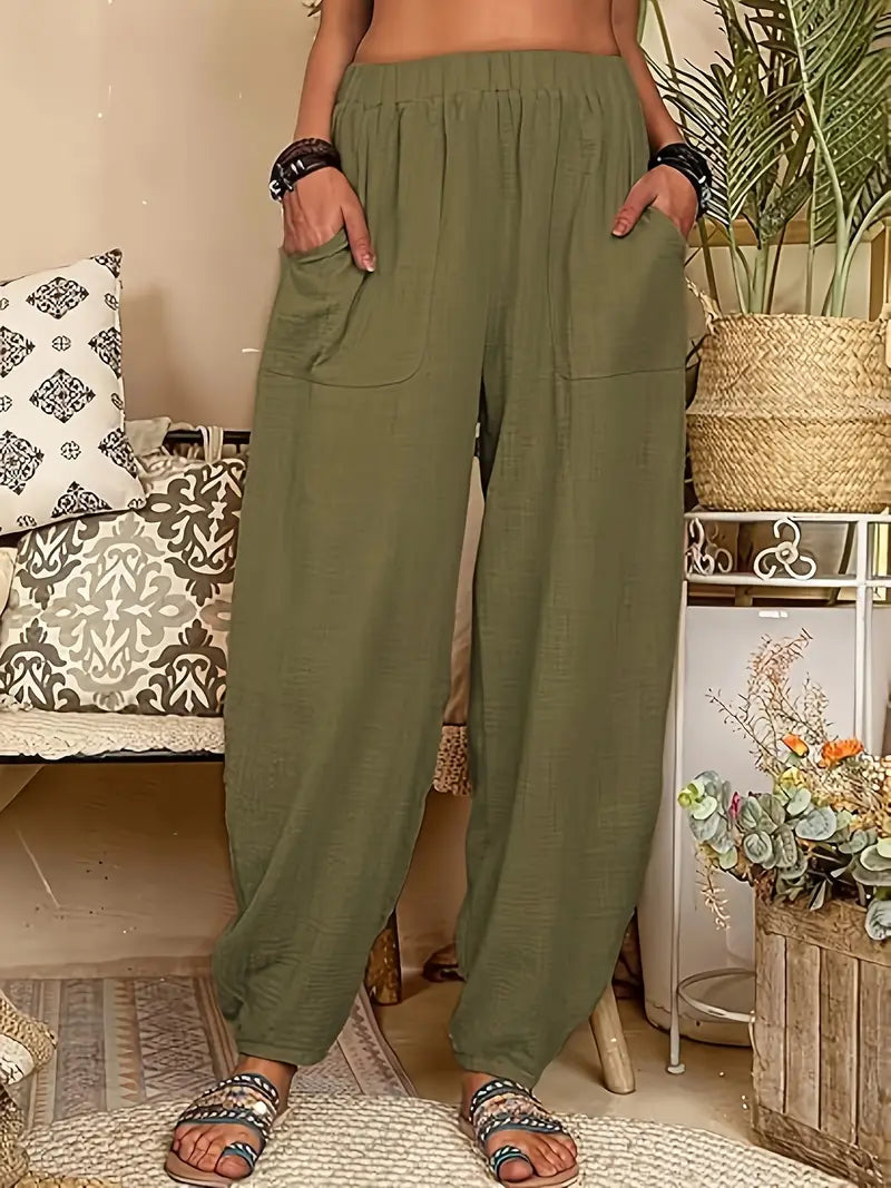 Relaxed Loose Fit Trousers for Women