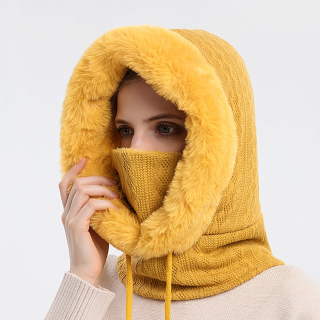 Women's Hooded Balaclava with Face Covering