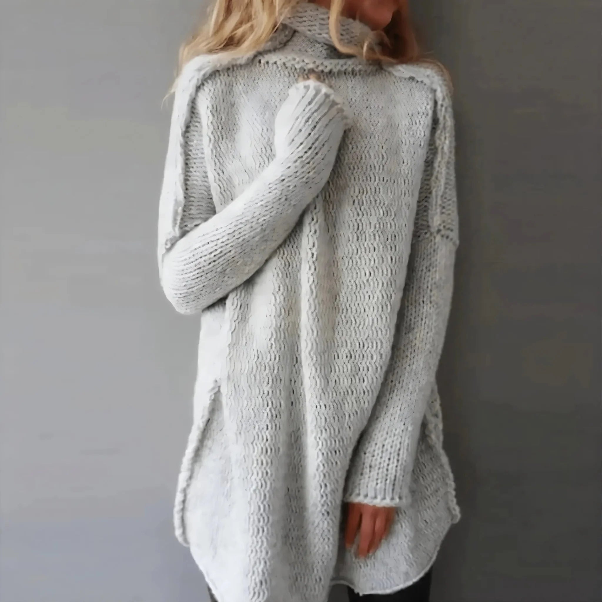 Gia | Winter-Ready Hand-Knitted Cable Sweater