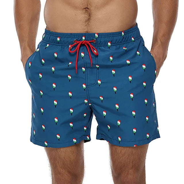 Men's camouflage quick-drying double-layer swim shorts