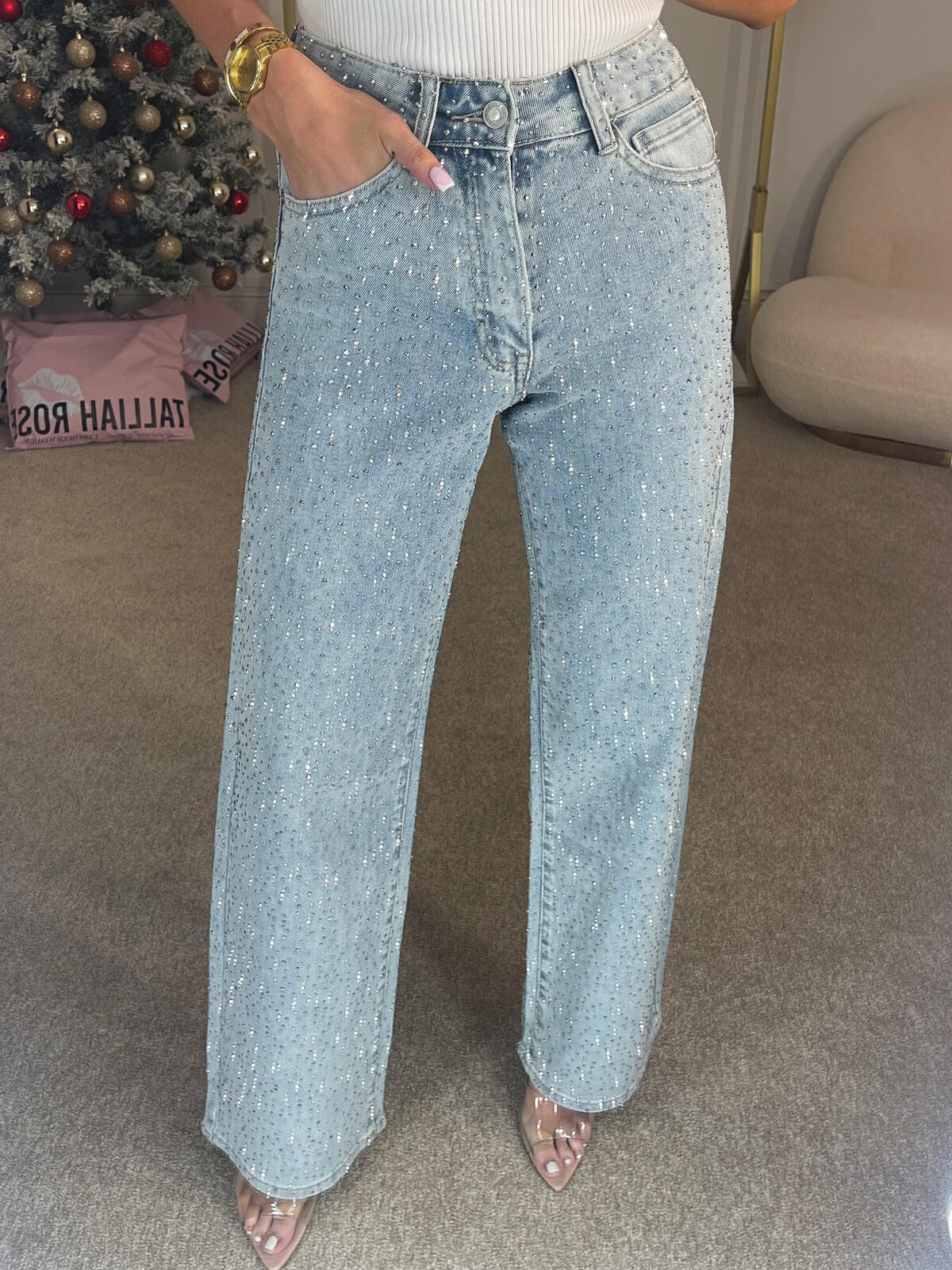 Ava - Stylish glitter jeans