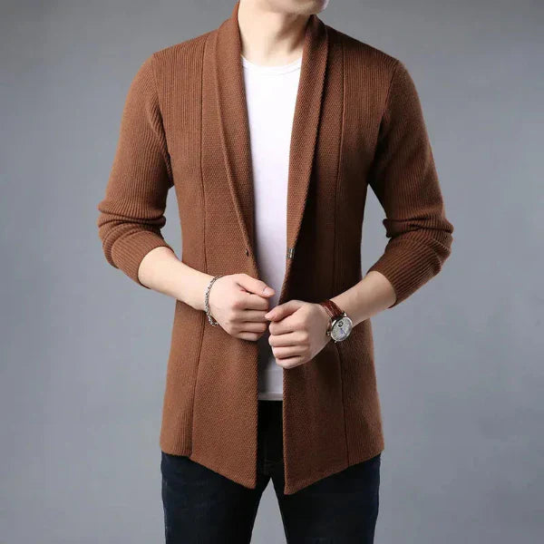 Matthew | Men's Ribbed Wool Cardigan