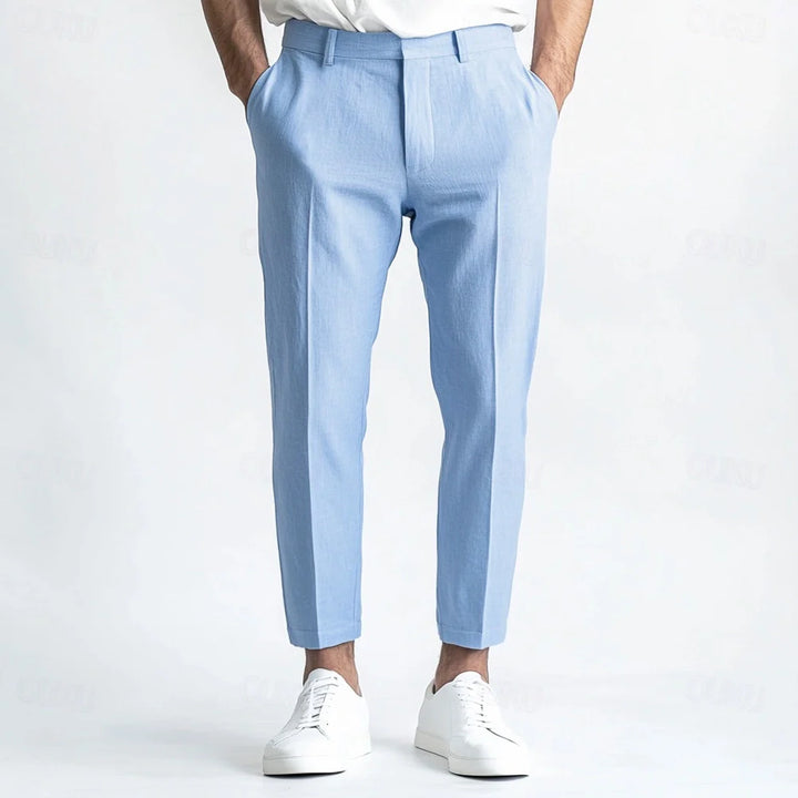Men's Straight Linen Summer Breathable Pants