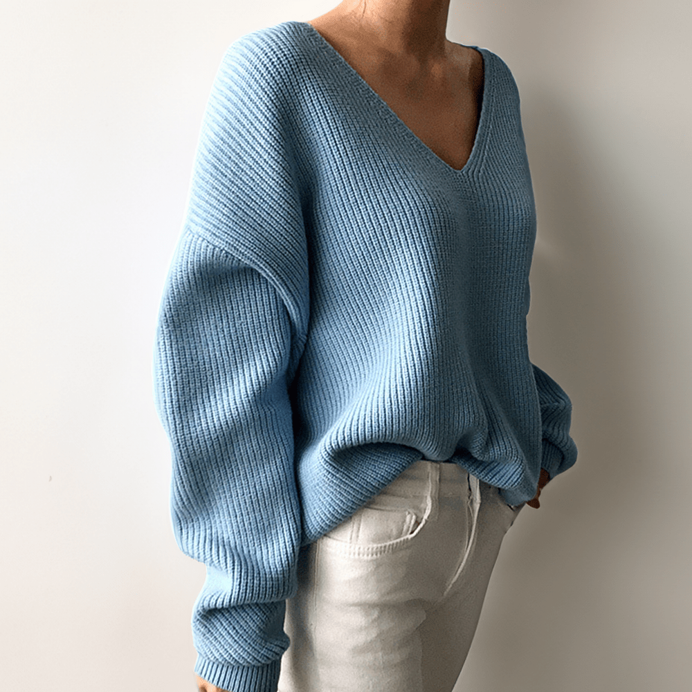 Noa | Cozy V-Neck Knit Sweater for Winter