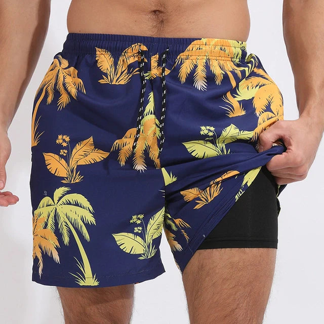 Men's Quick-Drying Swim Shorts with Lining