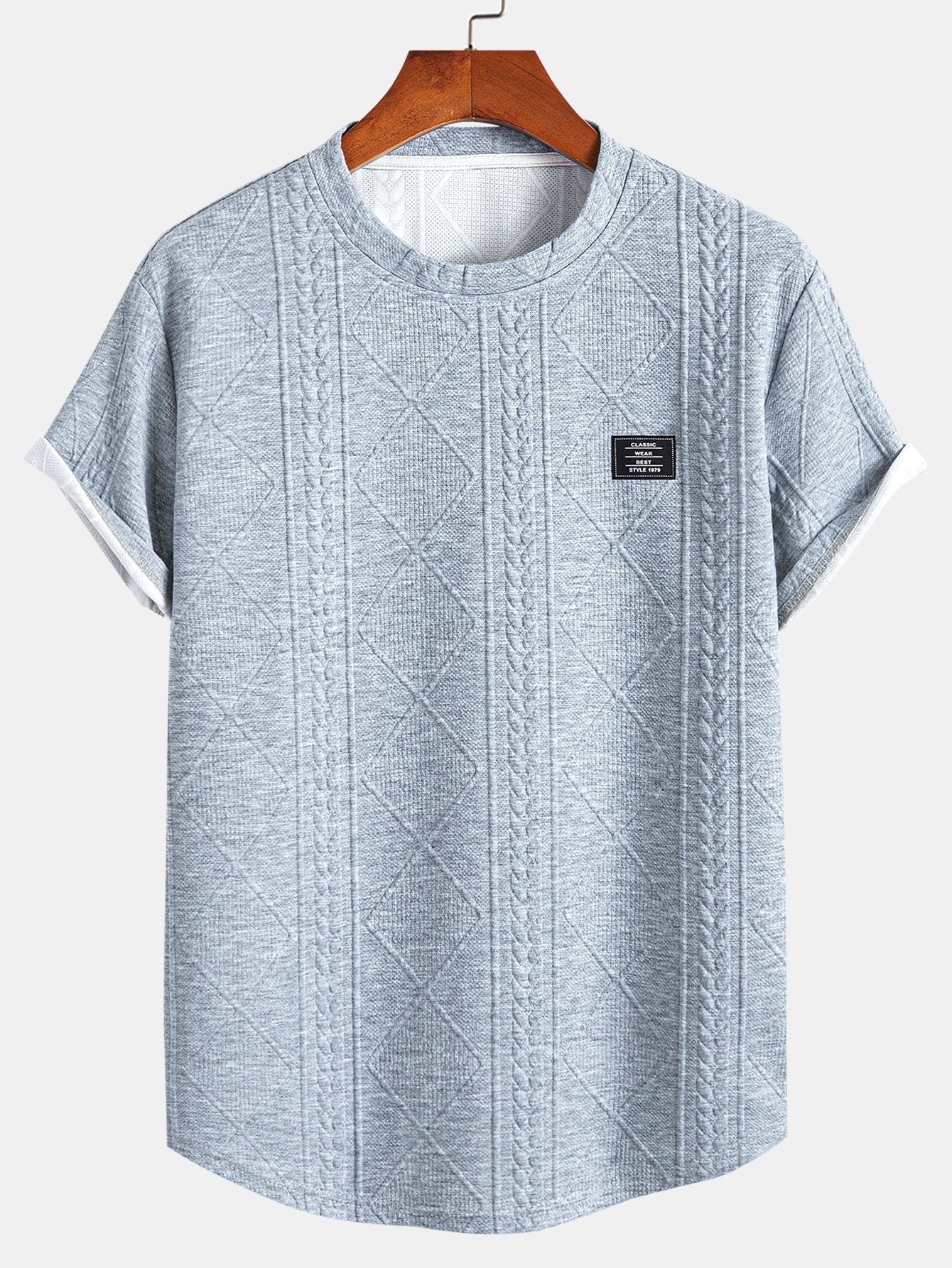 Soft Jacquard T-Shirt for Men with Style