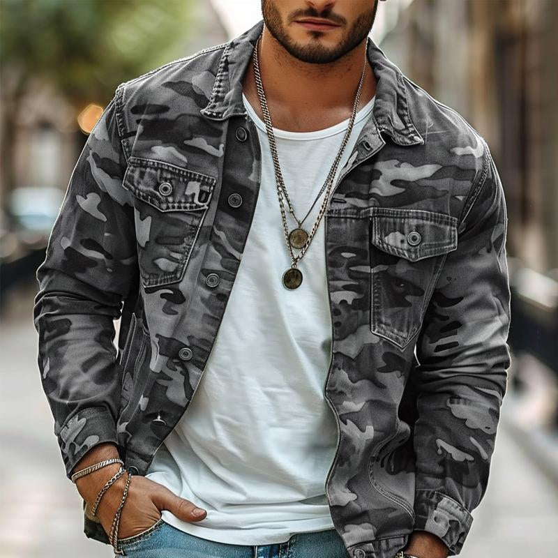 Axel | Men's Camouflage Canvas Retro Shacket