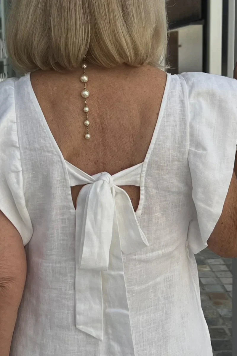 Hallie | Chic Sleeveless Linen Dress for Sun