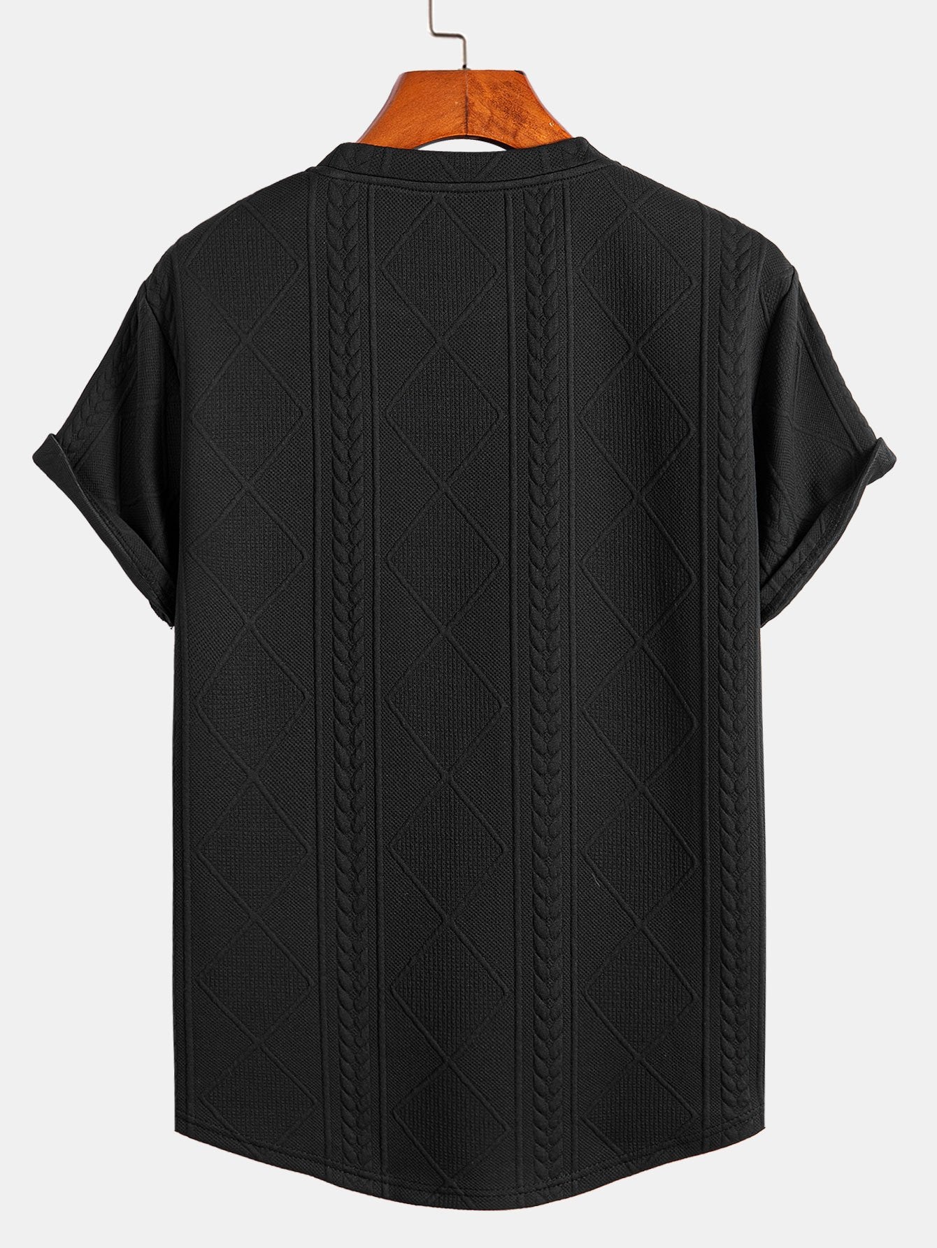 Soft Jacquard T-Shirt for Men with Style