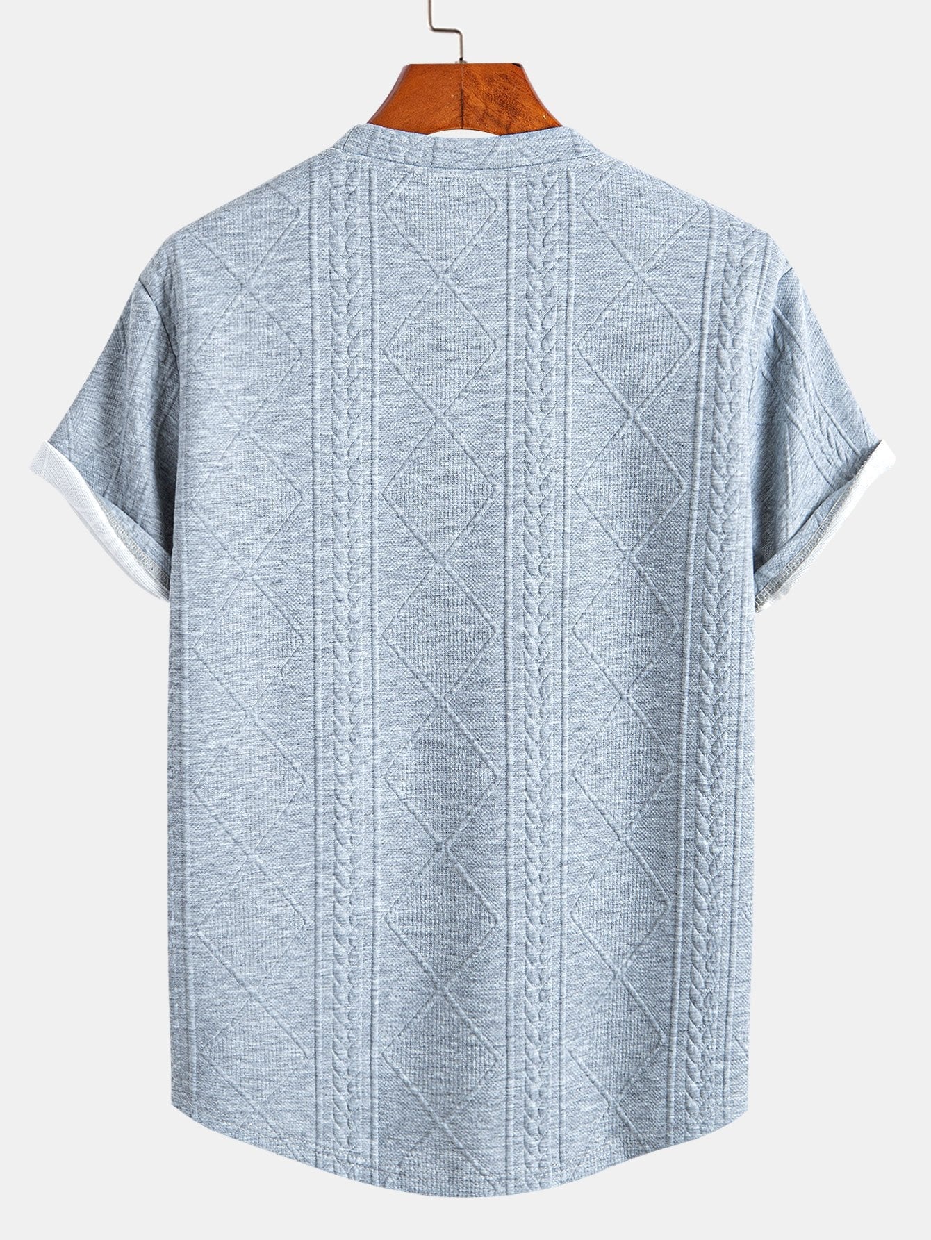 Soft Jacquard T-Shirt for Men with Style