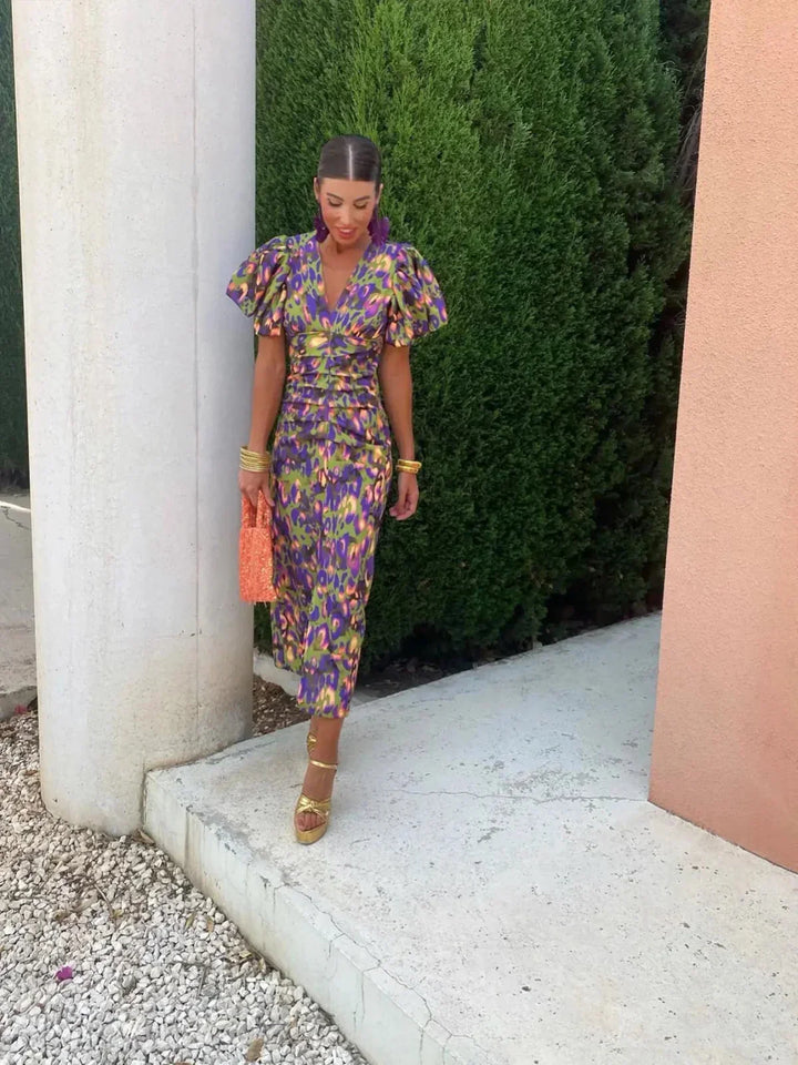 Dianna | Chic Puff Sleeve Floral Dress