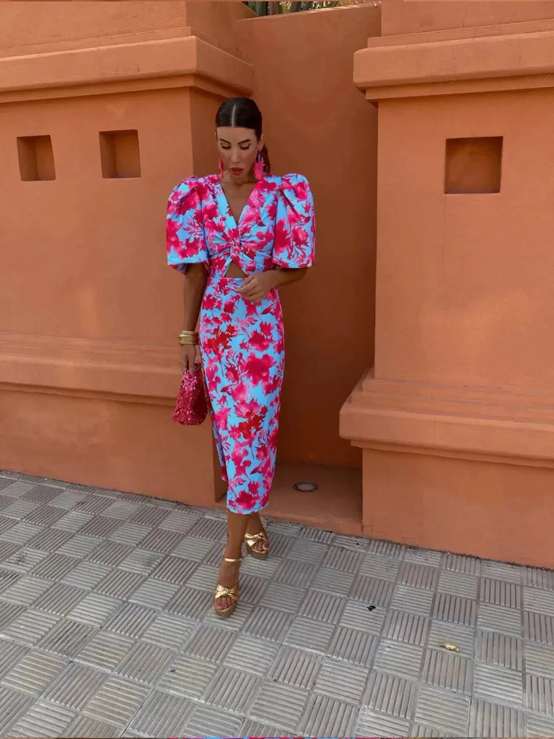 Dianna | Chic Puff Sleeve Floral Dress