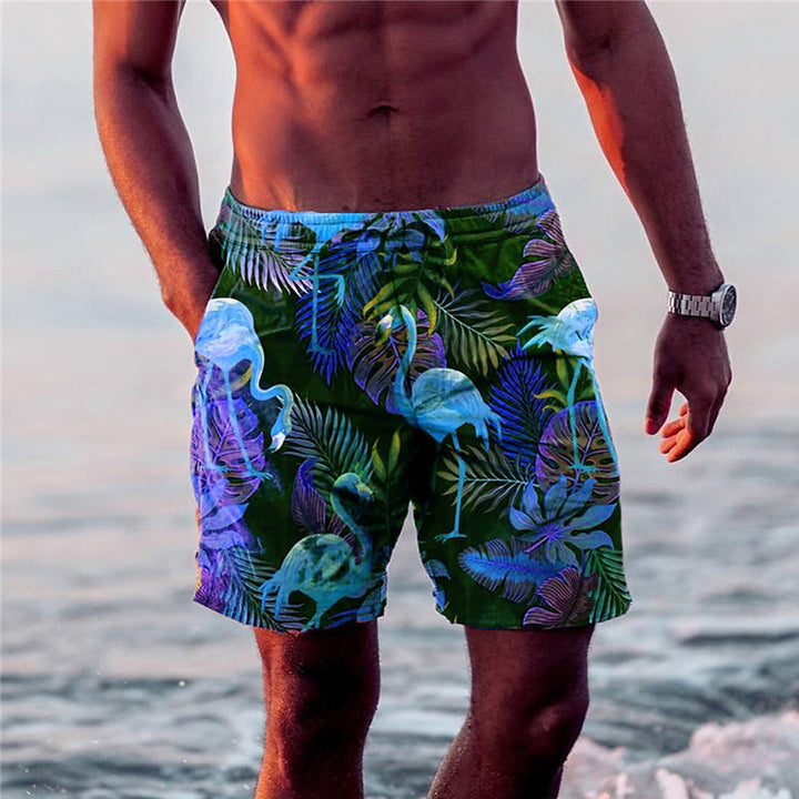 Oliver - Flamingo Print Men's Swim Shorts