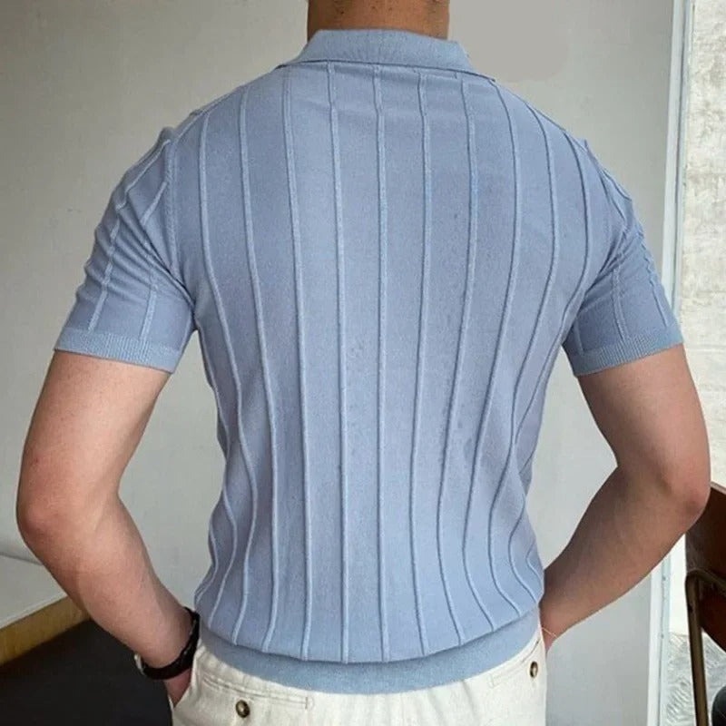 Ethan | Classic Striped Short-Sleeve Polo