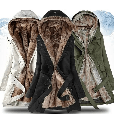 Lily | Cozy Wintercoat with Faux Fur Lining