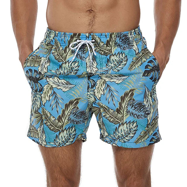 Men's camouflage quick-drying double-layer swim shorts