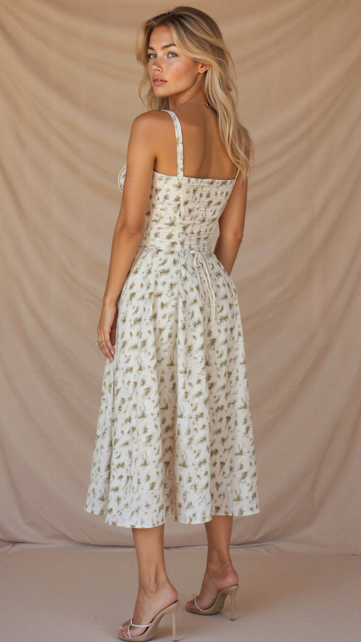 Margaret | Chic Corset Midi Dress for Elegance