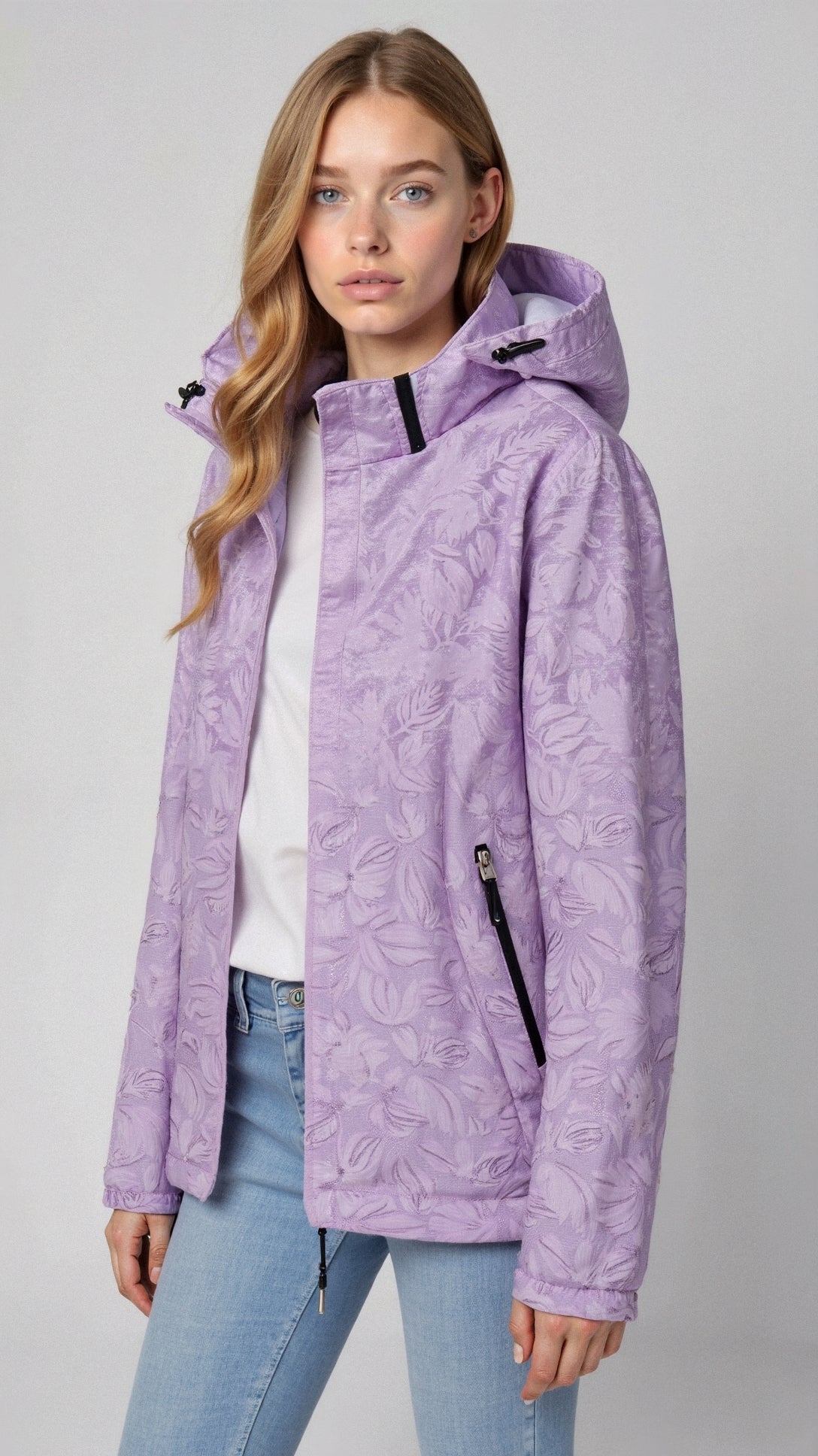 Zoe | Printed Raincoat with Hood