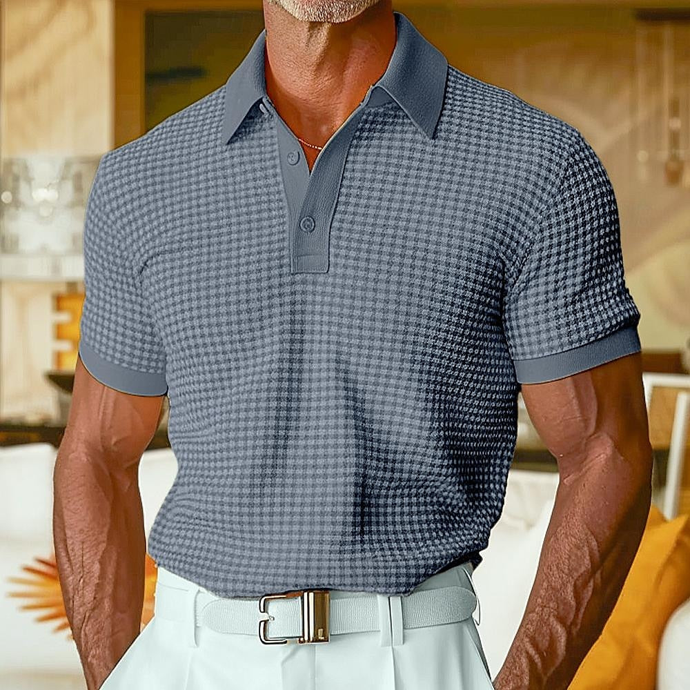 Textured Knit Polo Shirt