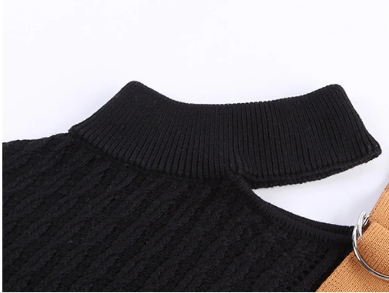Hazel | Winter Chic One-Shoulder Leopard Sweater