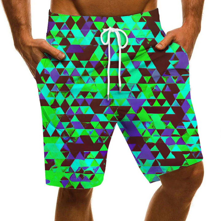 Men's Printed Quick-Drying Swim Trunks