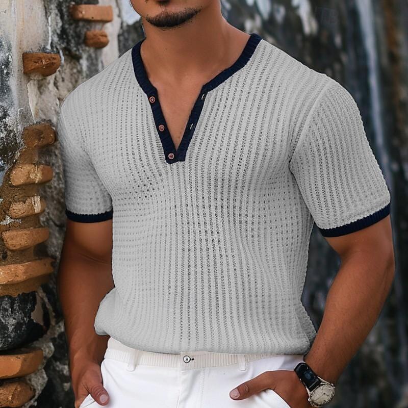 Ryan | Stylish v neck henley t shirt