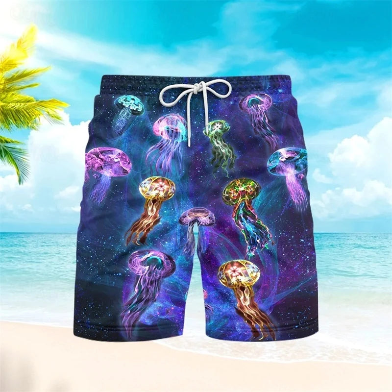 Men's Gradient Striped Swim Shorts Summer