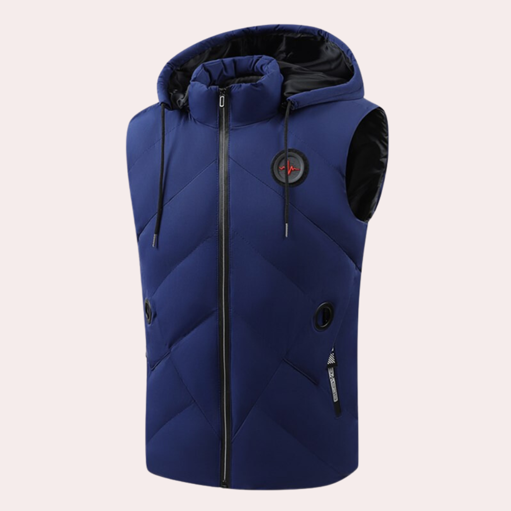 Ezra | Men's Gilet with Hood