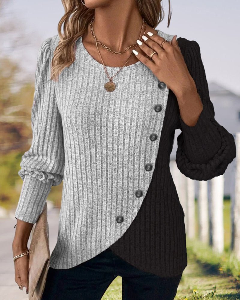Leah | Cozy Winter Knit Sweater with Buttons