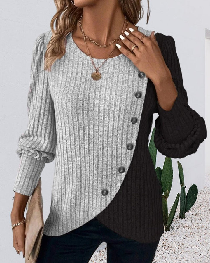 Leah | Cozy Winter Knit Sweater with Buttons