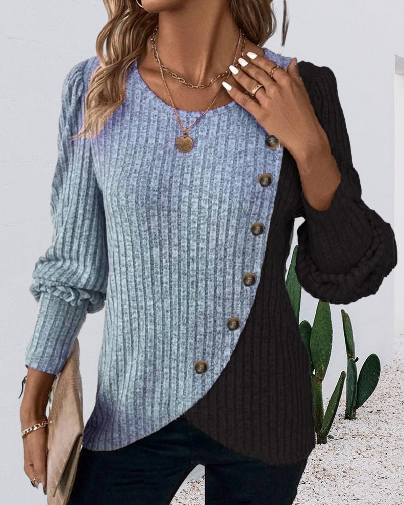 Leah | Cozy Winter Knit Sweater with Buttons