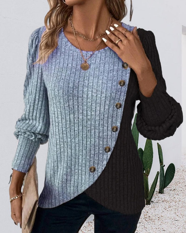 Leah | Cozy Winter Knit Sweater with Buttons
