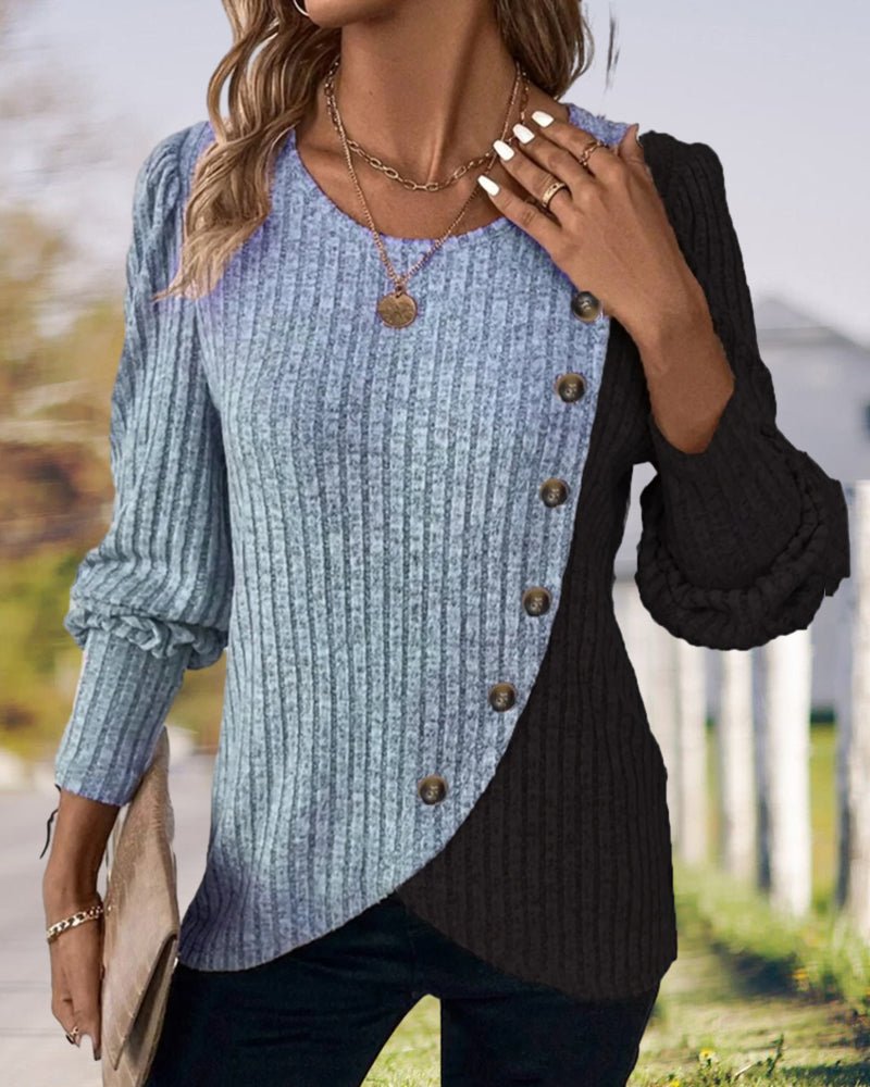 Leah | Cozy Winter Knit Sweater with Buttons