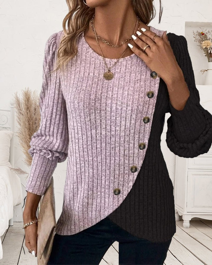 Leah | Cozy Winter Knit Sweater with Buttons