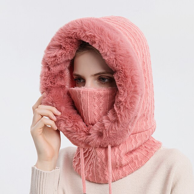 Women's Hooded Balaclava with Face Covering