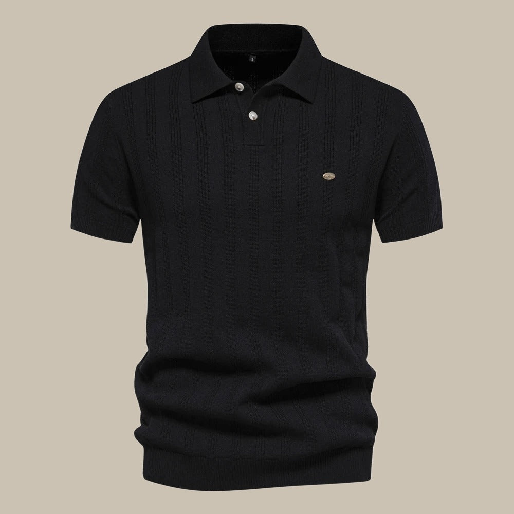 Short Sleeve Merino Polo Shirt for Men Stylish Top