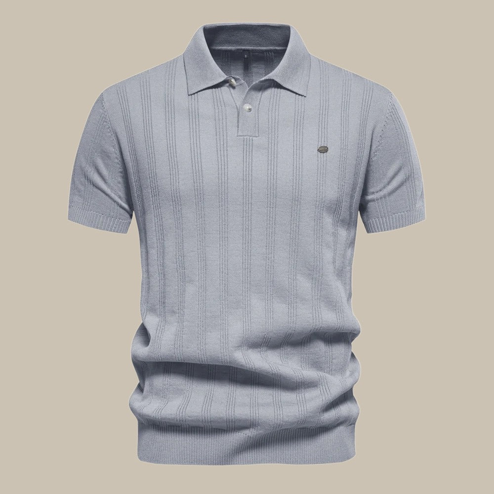 Short Sleeve Merino Polo Shirt for Men Stylish Top