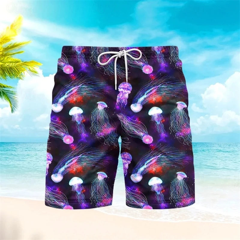 Men's Gradient Striped Swim Shorts Summer