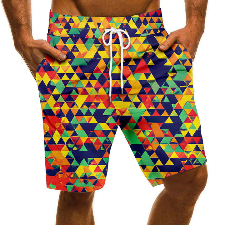 Men's Printed Quick-Drying Swim Trunks