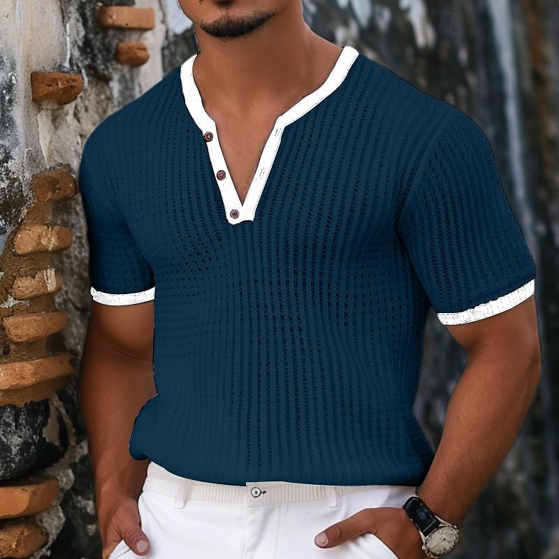 Ryan | Stylish v neck henley t shirt