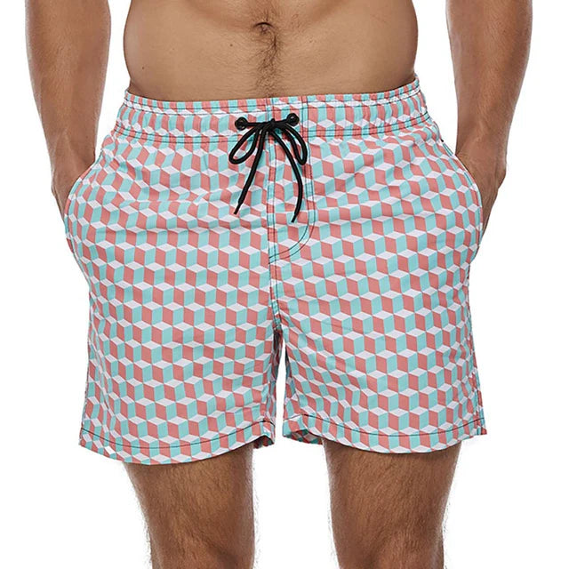 Men's camouflage quick-drying double-layer swim shorts