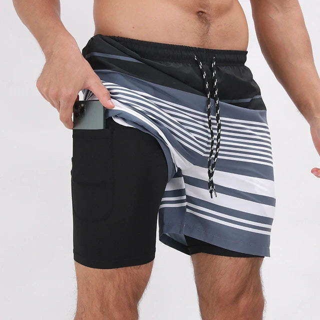 Men's Quick-Drying Swim Shorts with Lining