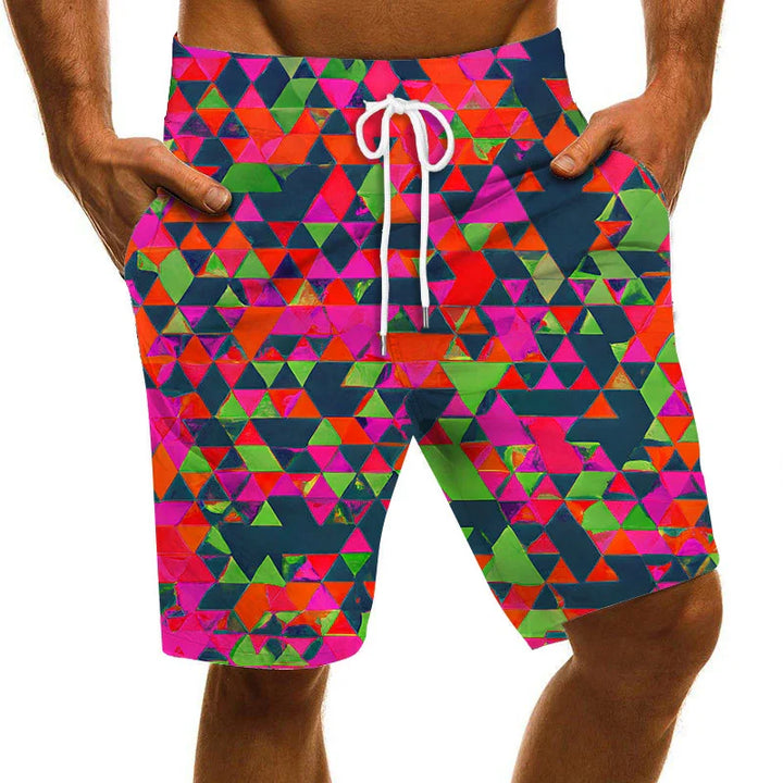 Men's Printed Quick-Drying Swim Trunks