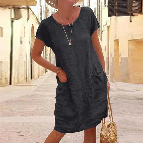 Relaxed Fit Dress with Pockets