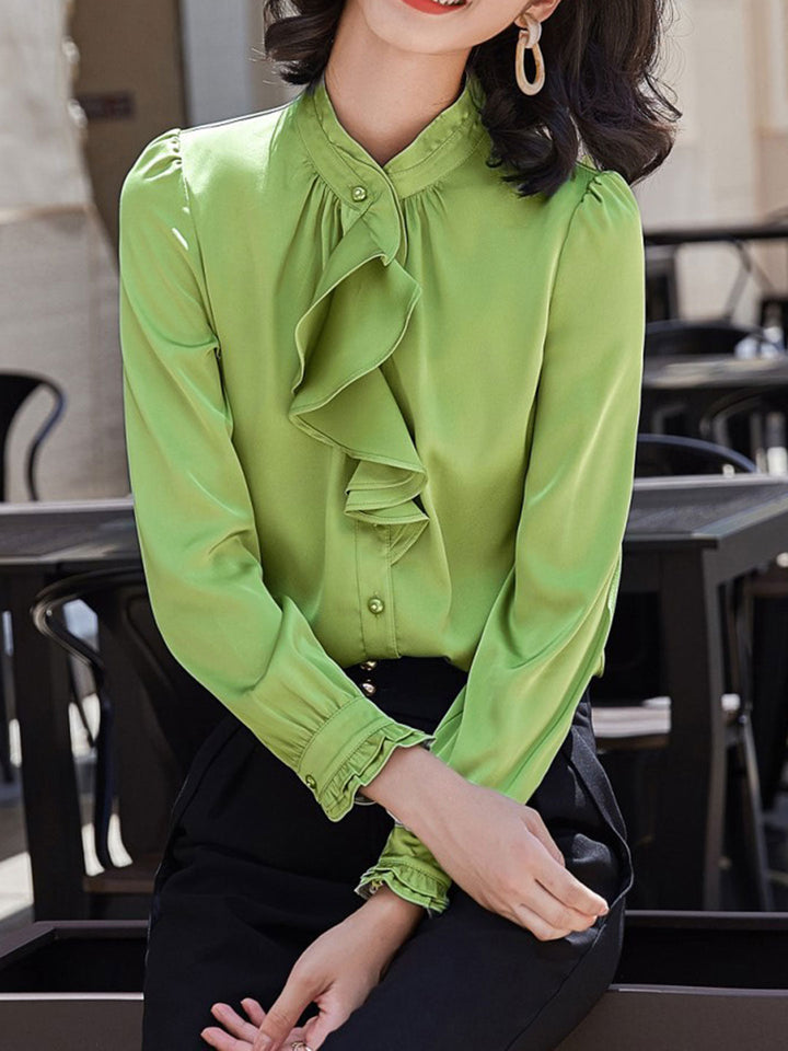Gwen | Sophisticated Ruffle Chiffon Top